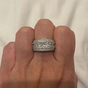 Sterling Silver 925 CZ Cocktail Ring